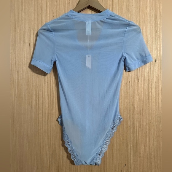 We Are HAH BLUE Body Glove Stretch-mesh Bodysuit, Size XS (v) - Picture 6 of 11